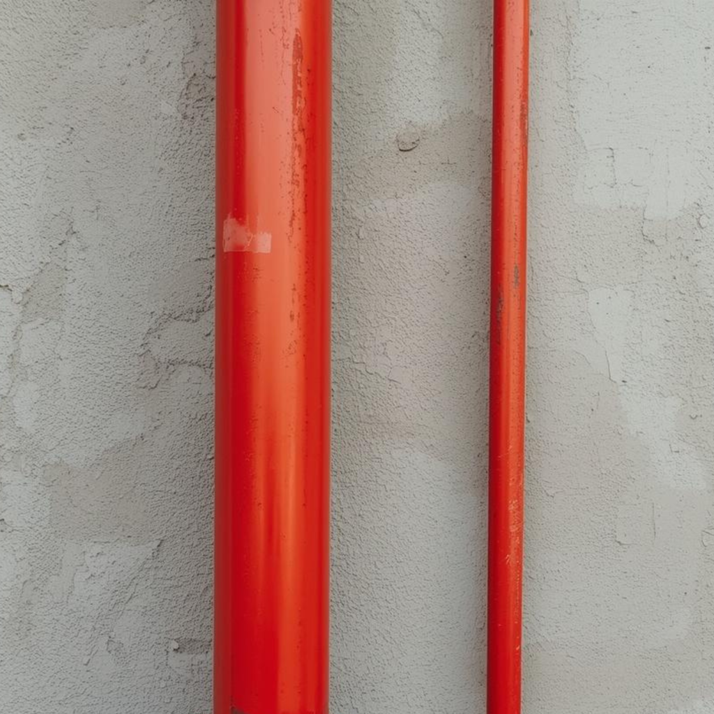 Pipa riser hydrant sejajar dengan pipa drain.