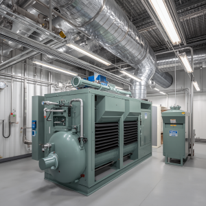 Ducting Pembuangan Udara Panas pada air compressor industri